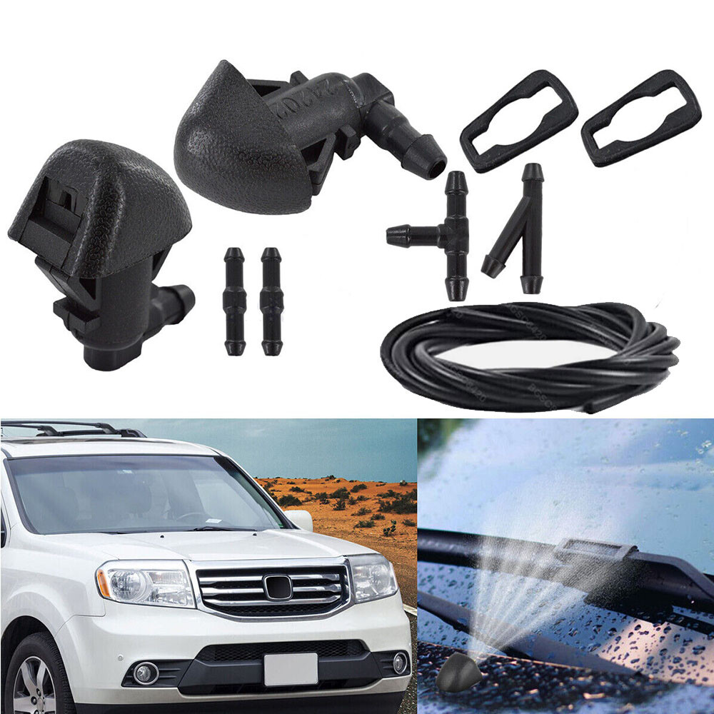 For 2009-2015 Honda Pilot Windshield Hood Nozzle Wiper Spray Kit
