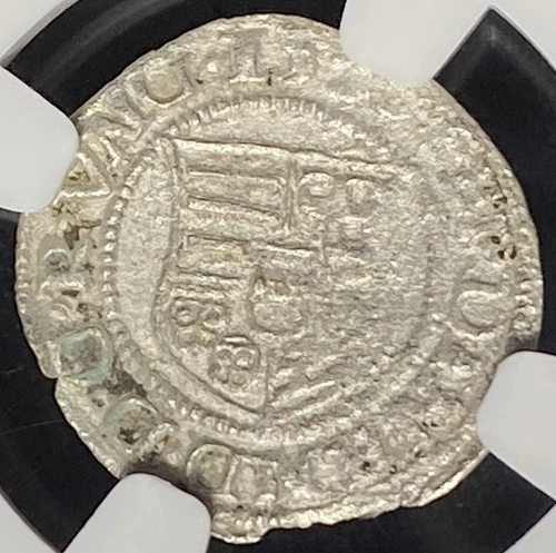 Hungary 1530 KB Madonna & Child, Holy Roman King Ferdinand I Denar Coin, NGC XF