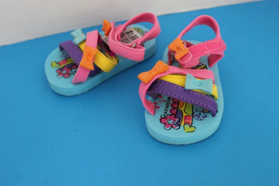 Sandalias de goma espuma coloridas para bebé Garanimals ~ PNK ~ AZUL ~ YLW ~ ORG ~ PUR ~ Talla 3 Foto 4 de 4