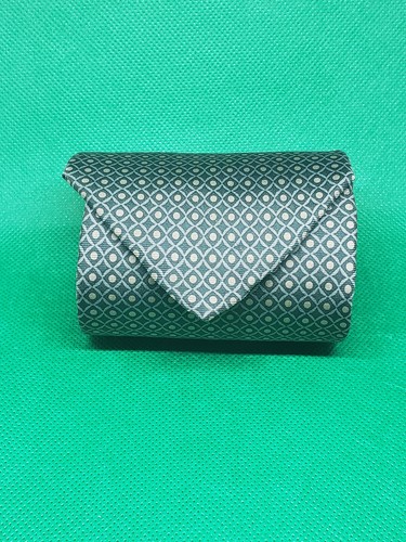 Brooks brothers silk neck tie green gold dots 3 1/2" × 59"