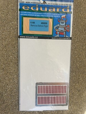 EDU49009 1:48 Eduard Remove Before Flight (RBF) Flags #49009