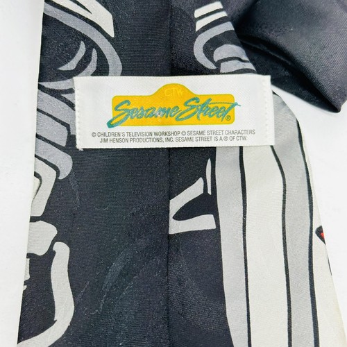 Sesame Street Elmo Grouch Men’s Neck Tie Black Jim Henson Productions 59”x4” - Picture 5 of 6