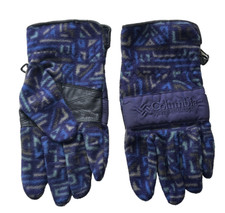 VINTAGE COLUMBIA BLUE FLEECE  NYLON GLOVES MEN'S SIZE LARGE
