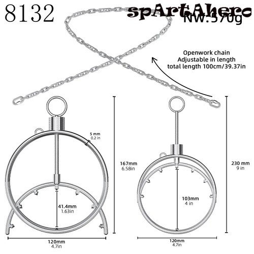 Stainless Steel Hoop Chest Constraint Breast Bondage Clamp Lock Breast For Women - Picture 6 of 27
