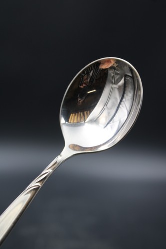 WMF Cromargan Muster Rom Sahnelöffel Müslilöffel Silber Auflage Löffel 16,5 cm - Bild 2 von 4