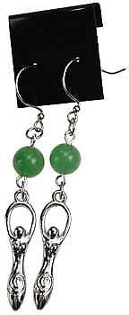 Green Aventurine Goddess earrings - Picture 1 of 1