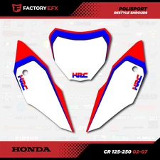 CR125 CR250 Number Plate Graphics for Polisport Restyle kit fits Honda 02-07 CR
