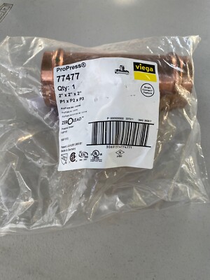 Viega 77477 Copper T Connection Type, 2'' x 2'' x 2'' NEW in Packaging