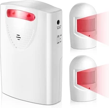 Driveway Alarm Wireless outside Motion Sensor Alarm 1 Receiver 2 Weatherproof