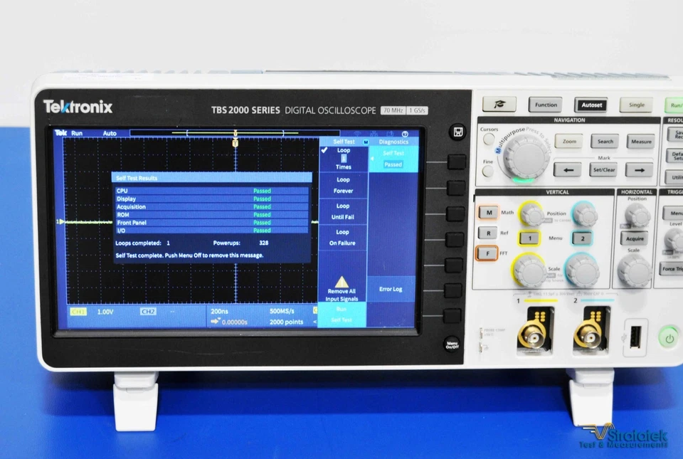 Tektronix TBS2072 70MHz Oscilloscope 1GS/s Calibrated 2 Channel TBS2000 Series - Image 3 of 4