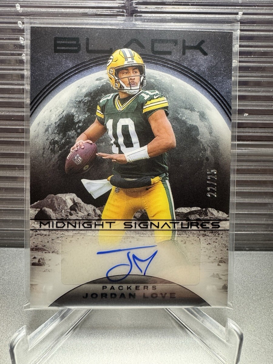Jordan Love 2024 Panini Black /25 Midnight Signatures Auto Jordan Love 2024 Panini Black /25 Midnight Signatures Auto