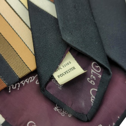 Vintage Oleg Cassini Tie Striped Polyester Gradient Colorful Diagonal 53"x3.5" - Picture 5 of 10