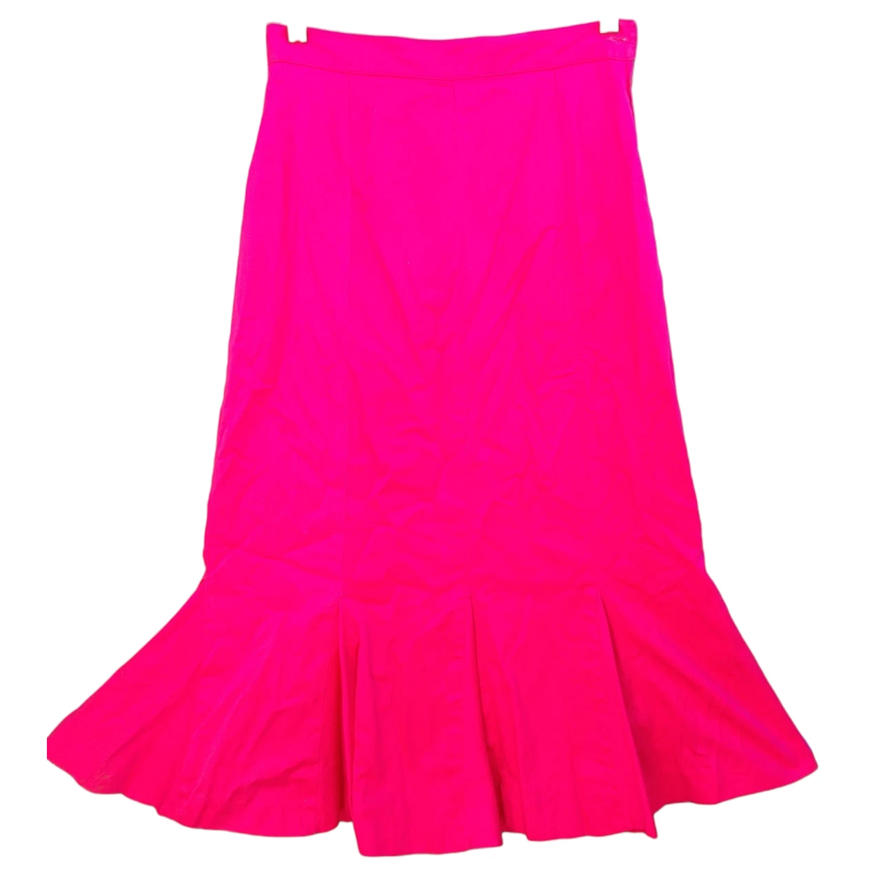 Vintage Angle Ortiz Solid Hot Pink Barbiecore Maxi Ruffle Mermaid Skirt