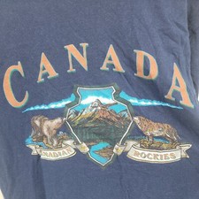 Vancouver Canada Vintage Shirt Blue Canadian Rockies Unisex Size L