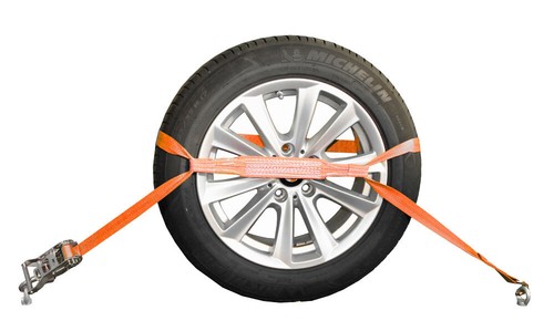 4x Spanngurt AUTO TRANSPORT Zurrgurt Radsicherung PKW KFZ Reifengurt Trailer (3) - Bild 6 von 7