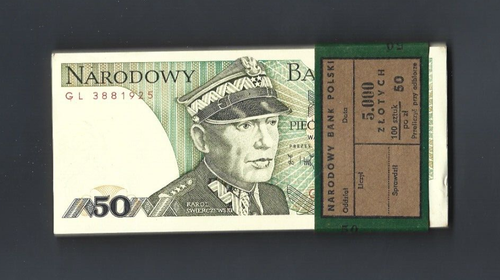 POLAND 50 Zlotych P-142 1988 x 20 Pcs UNC Lot PACK Bundle Polish Currency NOTE - Picture 3 of 7