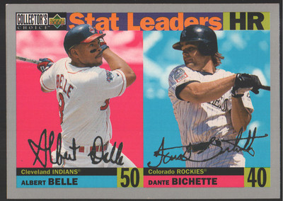 1996 UD Collector's Choice Silver Signature #3 - Albert Belle / Bichette  96-596