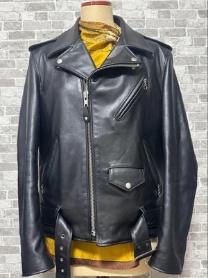 Chaqueta de cuero Schott 613UST One Star 40 negro EE. UU. Excelente estado - Imagen 1 de 4