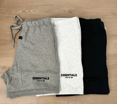 #ad Essentials Fear of God S22 Shorts 3 Pack Black Grey White New $109.99