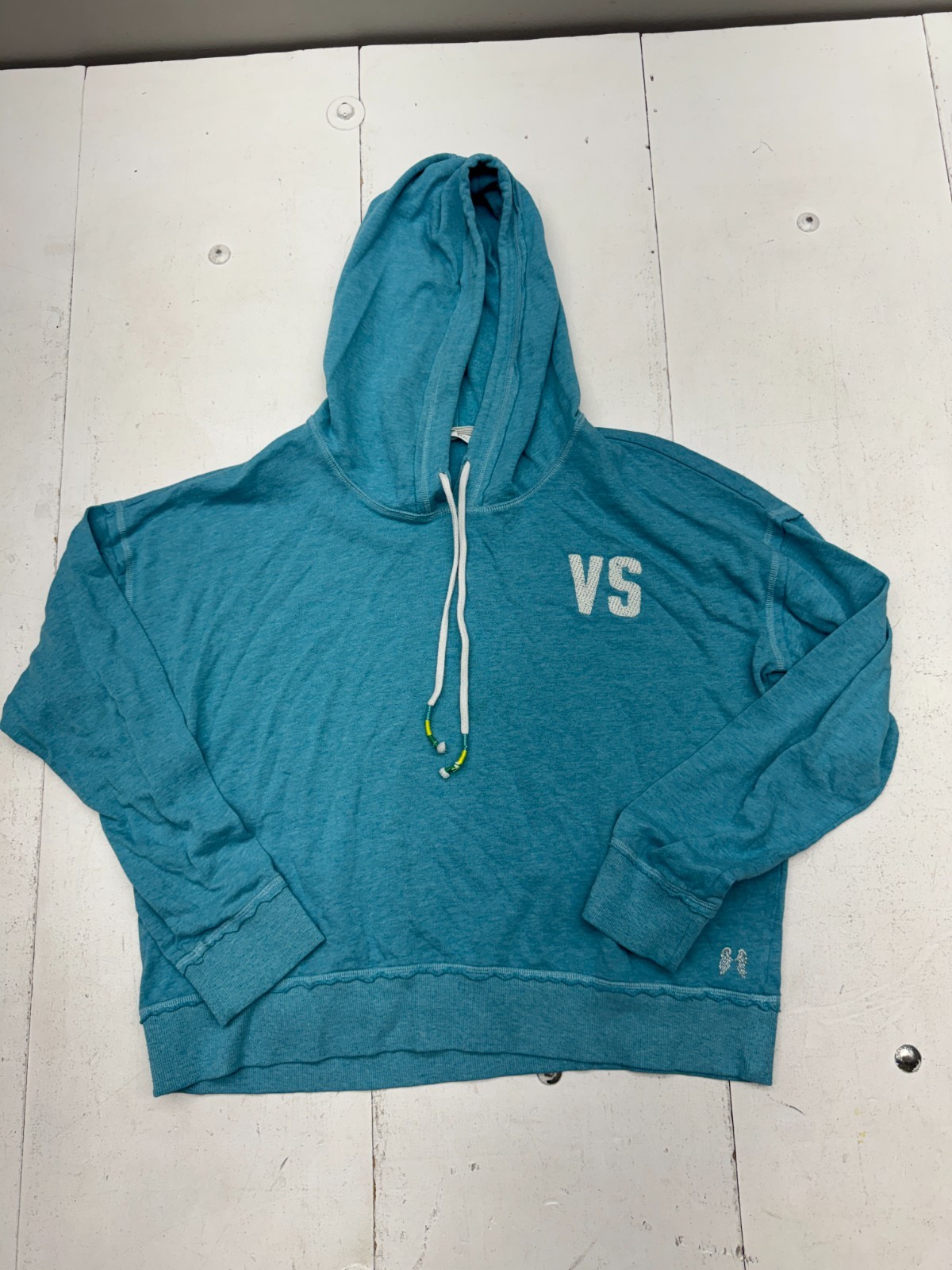 Victorias Secret Solid Blue Basic Pullover Hoodie… - image 1
