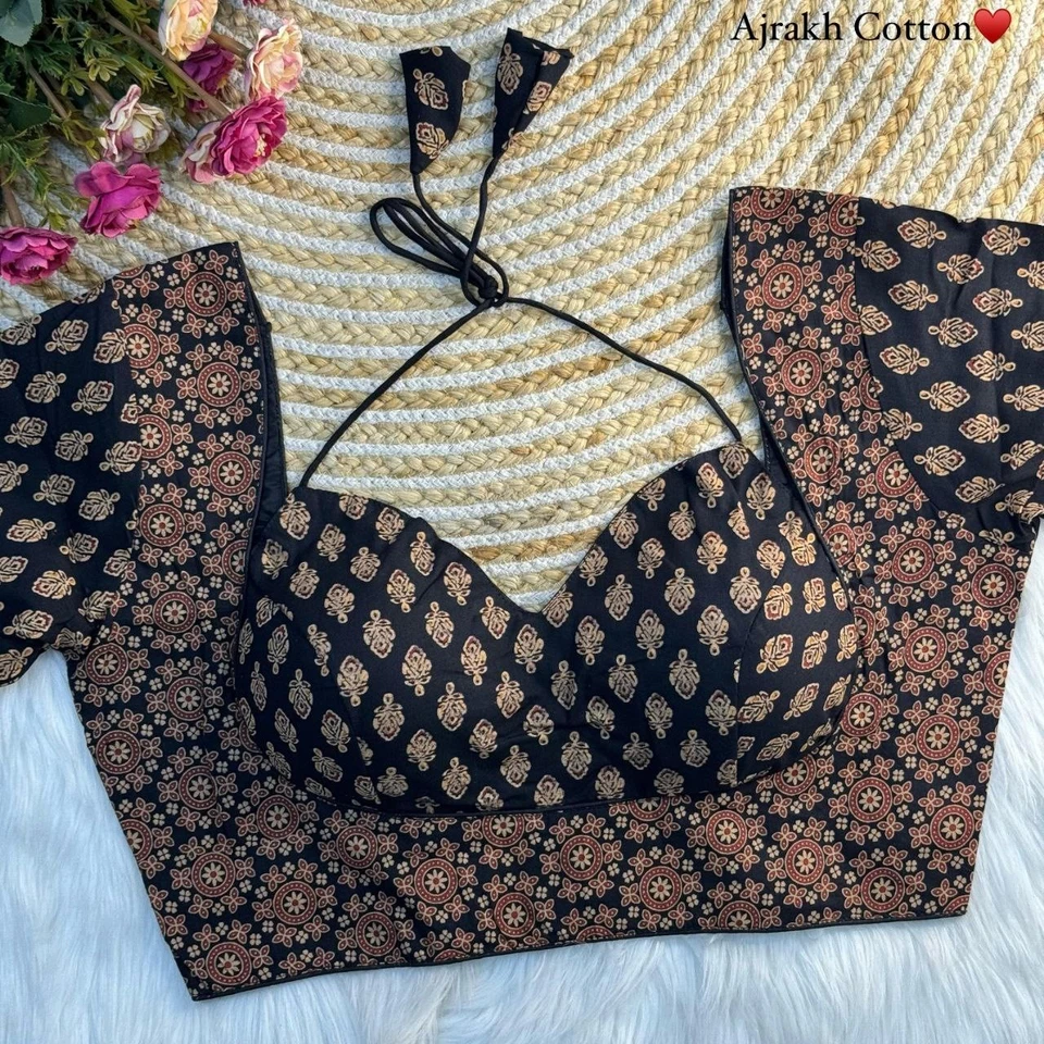 Chemisier Saree, chemisier de créateur, chemisier en coton prêt à l'emploi... - Photo 1/4