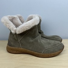 Botines forrados de piel sintética de gamuza topo medio Future talla 7.0 para mujer Taos
