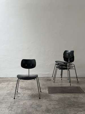 Egon Eiermann SE 68 Chair Wilde + Spieth Black 1950s Design Germany Bauhaus