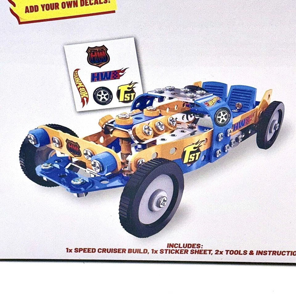 Hot Wheels Lego 201pc SPEED CRUISER (2025) Metal Tech Racers w/Decals #9201968 - Image 4 of 4