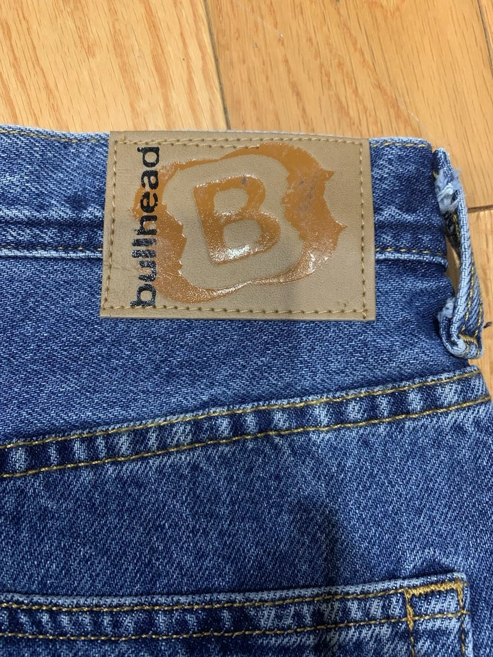 Pantalones de mezclilla Bullhead sueltos 36x30 para hombre raros nuevos con etiquetas Foto 3 de 4
