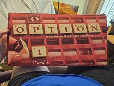 Vintage 1982/1983 Parker Bros OPTION  Double-Sided Word Game Missing 1 Rack