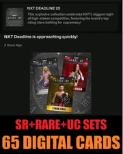 NXT DEADLINE 25 SR + RARE + UNCOMMON SETS 65/65 - Topps WWE Slam