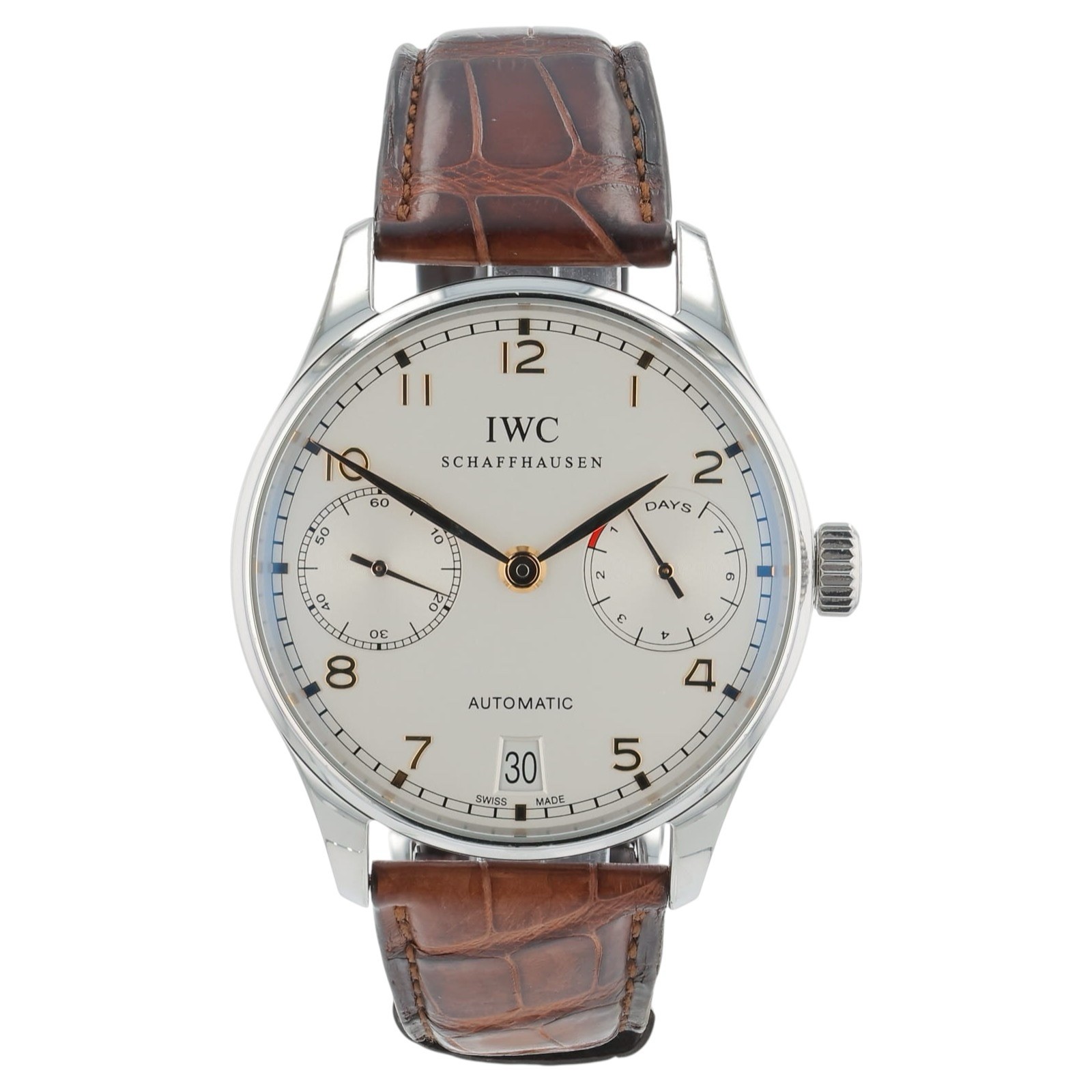 IWC Portuguese Stainless Steel Silver Dial 42mm Automatic Men’s Watch IW500114