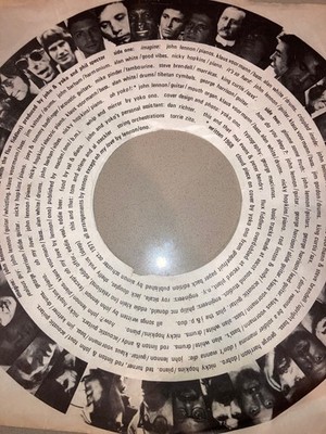 VINYL RECORD LP INNER SLEEVE ONLY John Lennon Jealous Guy NO RECORD Used