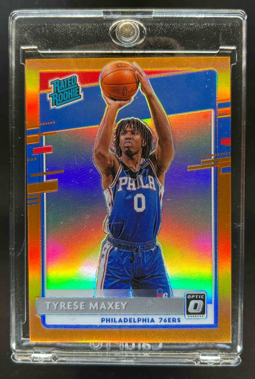 2020-21 Donruss Optic Tyrese Maxey Orange Rookie RC #61/199 76ers