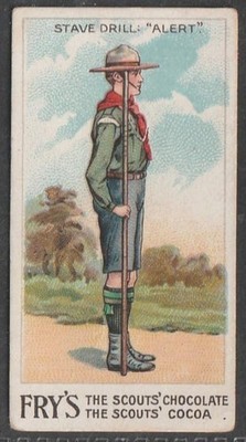 Fry's Cocoa & Chocolate, Scout Series Diff, 1912, No 21, Stave Drill: ''Alert''