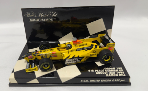 Minichamps 1:43 Sc Diecast, 1998 German GP, Jordan 198, Damon Hill, 433 980109