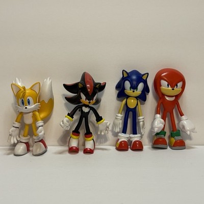 4 Bendable Sega Sonic The Hedgehog Tails Knuckles Shadow Figures