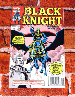 #ad 1990 Marvel Comic Black Knight #1 VF NM $9.00