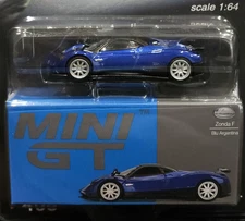 Mini GT Pagani Zonda F MiJo Exclusive Car 408 Limited to 3000 TSM Blu Argentina