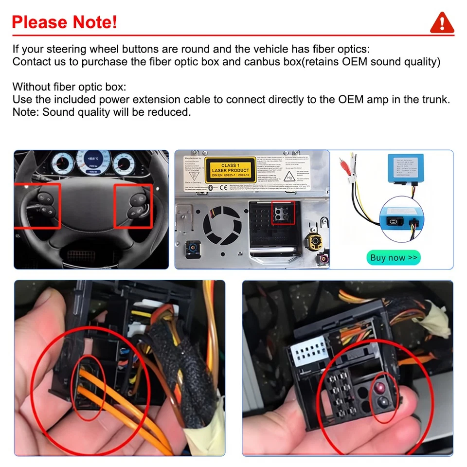 Radio estéreo de coche Android 15 para Mercedes Benz W211 E320 E350 E500 CLS550 Carplay Foto 3 de 4