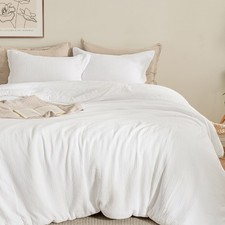 David's Home Cotton Muslin Comforter Set King Size 3PCS White