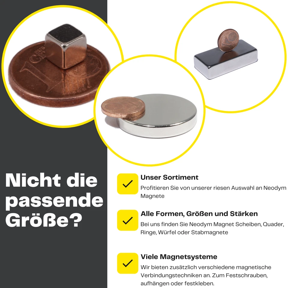 Neodym Magnet N52 Magnetscheiben Stabmagnet Zylindermagnet Starke Magnete Rund - Bild 4 von 4