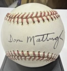 Don Mattingly New York Yankees Autographed Signed 1994 WS Baseball