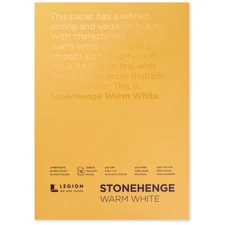 100% Cotton Medium Weight Pad Warm White 5 x 7 inches 250gsm 15 Sheets for Dr...