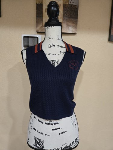 WeWoreWhat Cable Knit Tennis V-neck Polo Tank Women's Size S - Picture 2 of 8