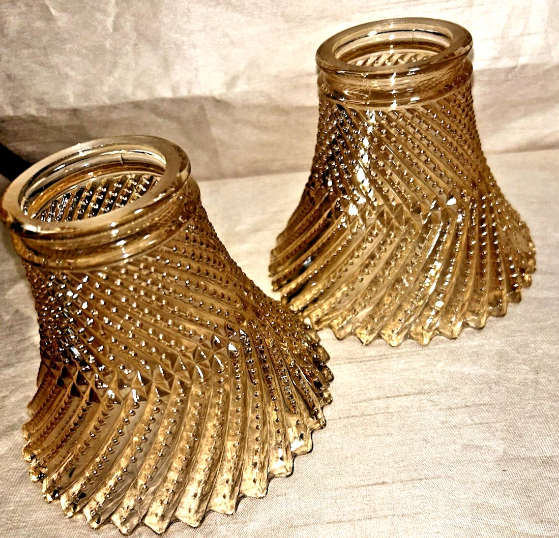 Amber Glass Lamp In Collectible Lamp Shades for sale | eBay