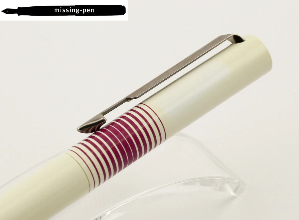 Parker вектор перьевая ручка белый с фиолетовыми полосками M-nib / желтоватый (1991) - Изображение 2 из 4