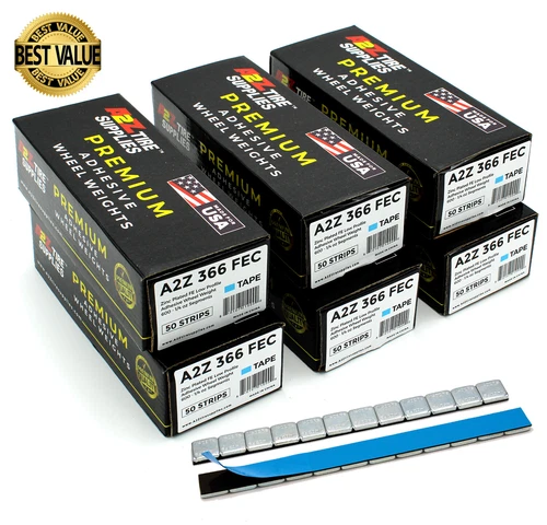 A2Z 3600 Pieces Adhesive wheel weight 3 oz 300 strips,Precut 0.25 each Zinc