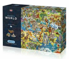 Gibsons Wonderful World Jigsaw Puzzle (1000 Pieces) - World Landmarks Animals