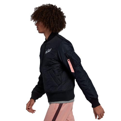 Nike NSW Bomber Riempimento Sintetico Nero/Rosa Tempesta 928917-010 Giacca Uomo Tg XL - Foto 2 di 8
